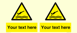 Custom Warning diving area